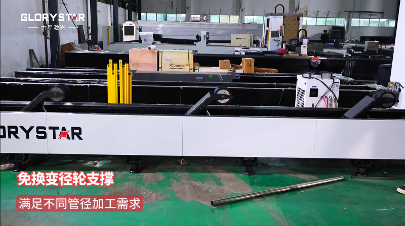 有精度！有速度！VS6012TG雙卡盤光纖激光管材切割機