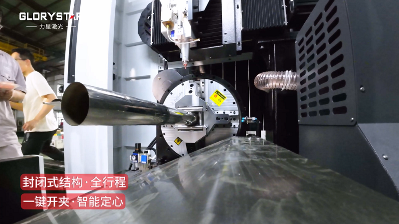 有精度！有速度！VS6012TG雙卡盤光纖激光管材切割機